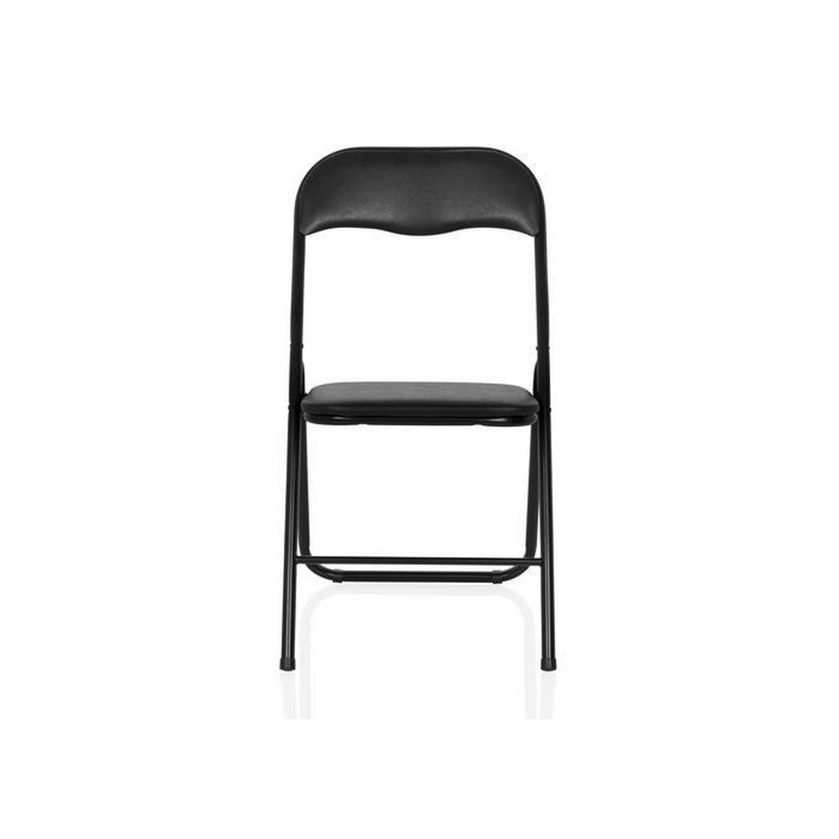 Klappstuhl Tudela Basic Schwarz B: 44 Cm - Schwarz, MODERN, Metall (44/81/48cm) - MID.YOU