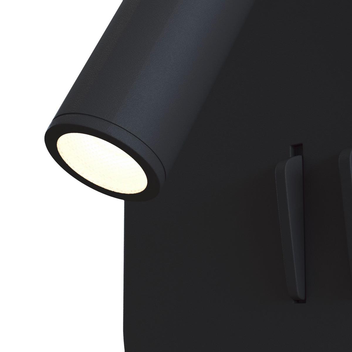 Wandleuchte Ios 176 - Schwarz, Trend, Metall (13/13/10cm) - MAYTONI