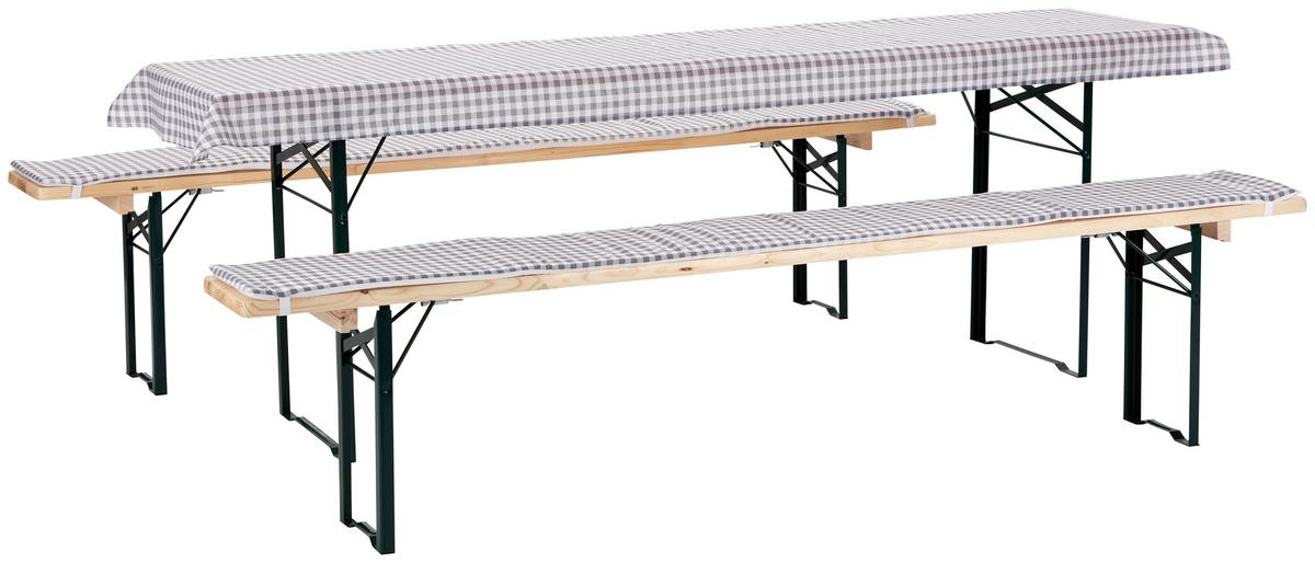 Bierbankauflage Adrian - Weiß/Grau, KONVENTIONELL, Textil - Ondega