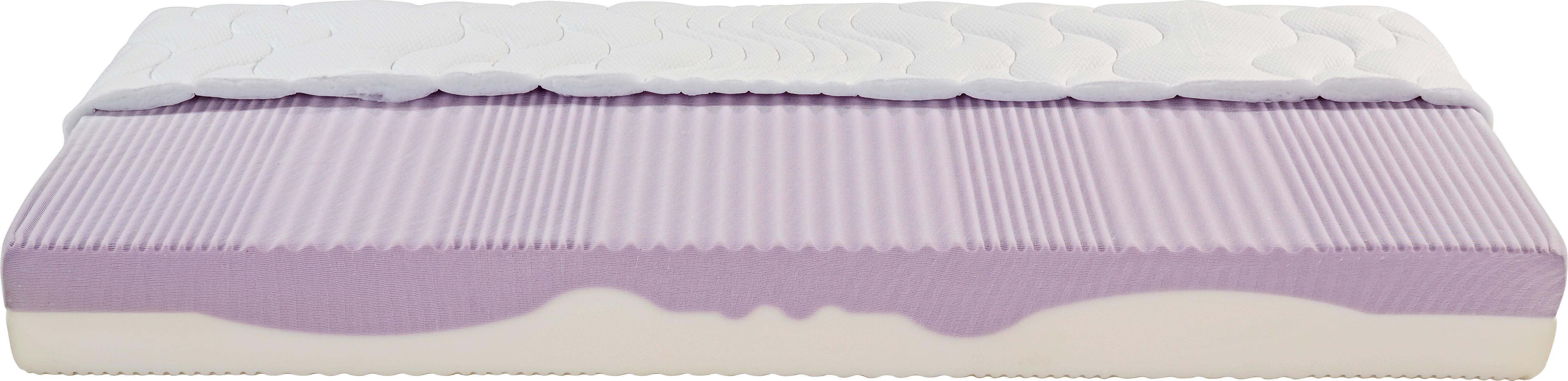 Komfortschaummatratze Ergo Duo 90x200 cm H2 H: 22 cm - Weiß, Textil (90/200cm) - Primatex
