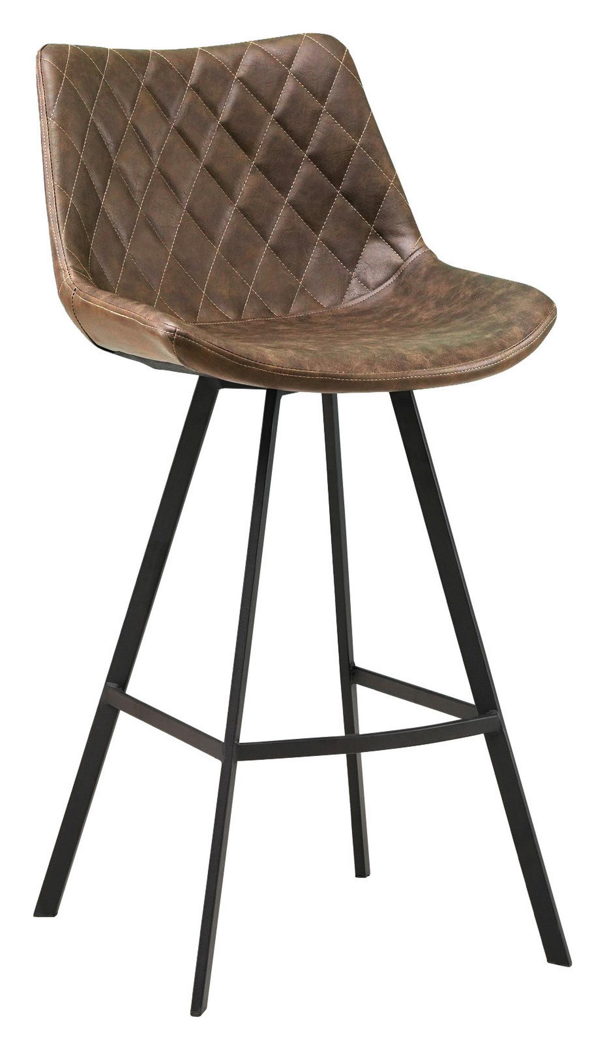 Barhocker-set Bowie - Taupe/Schwarz, KONVENTIONELL, Textil/Metall (50/102/55cm) - MID.YOU