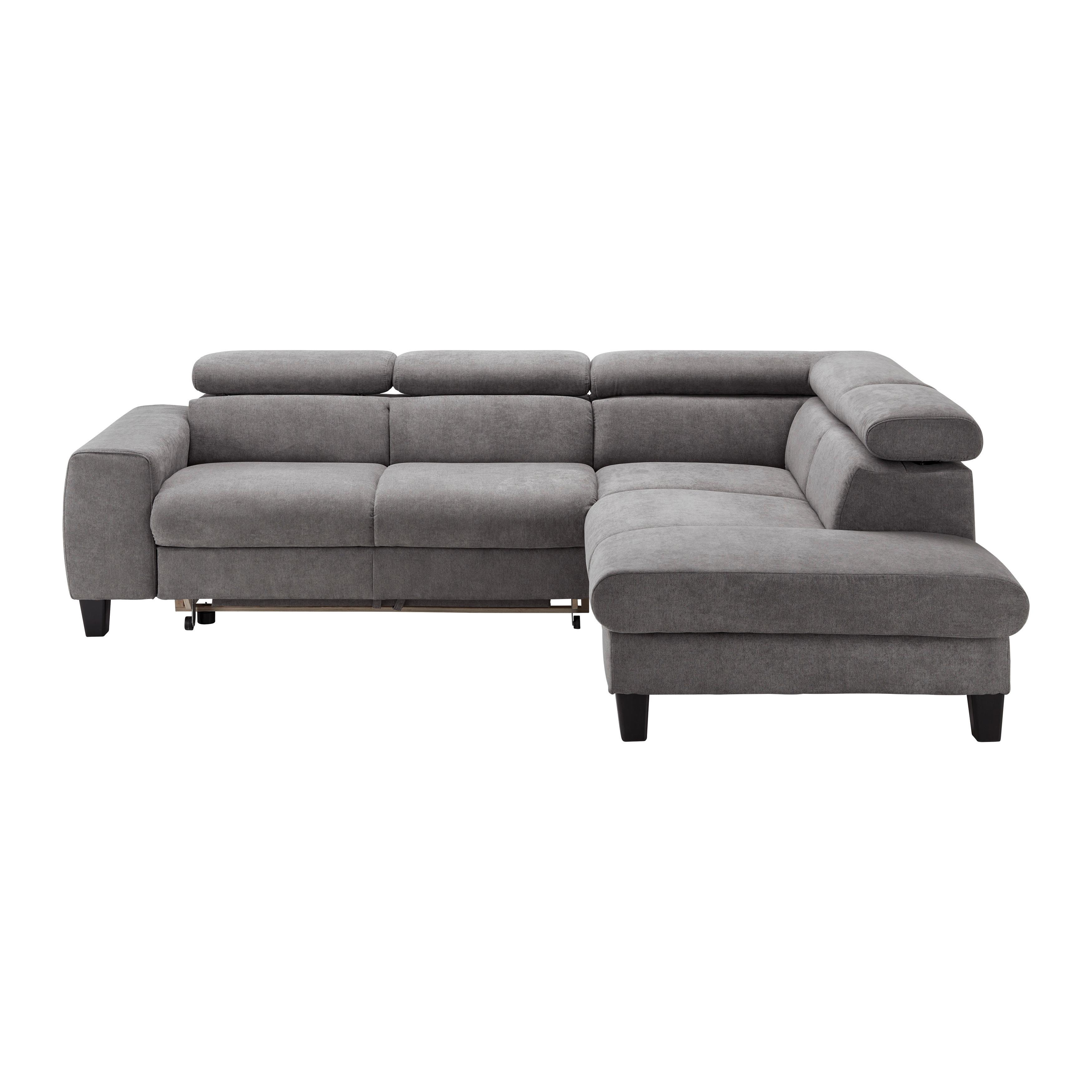 Sedacia súprava Malibu tmavosivá - tmavosivá, Modern, drevo/textil (249/72/207cm) - Bessagi Home