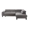 Sedacia súprava Malibu tmavosivá - tmavosivá, Modern, drevo/textil (249/72/207cm) - Bessagi Home