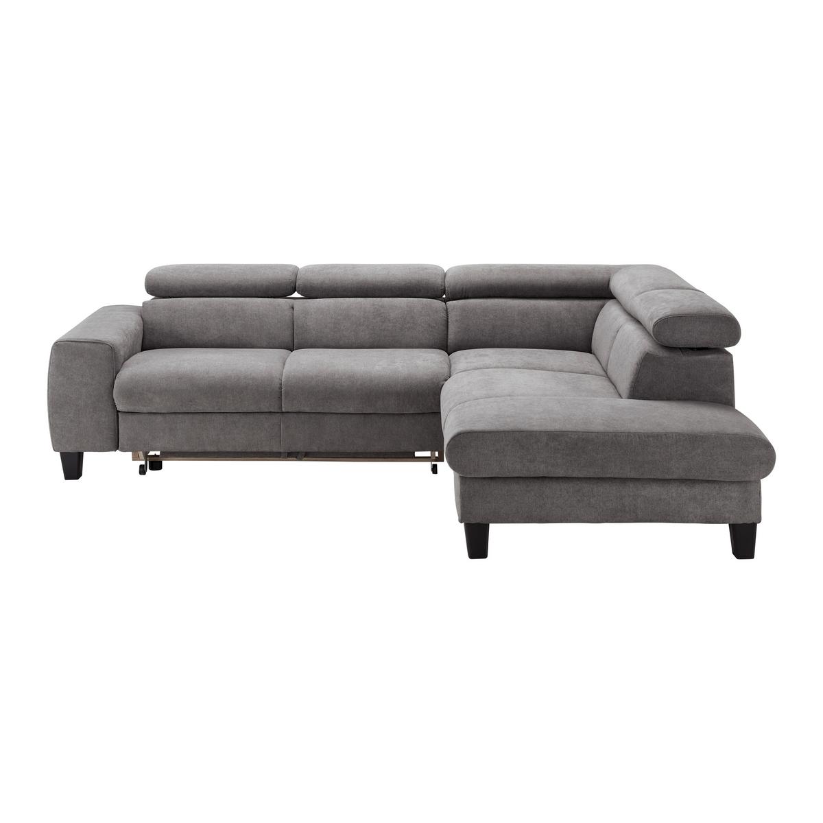 Sedací souprava Malibu tmavě šedá - tmavě šedá, Moderní, dřevo/textil (249/72/207cm) - Bessagi Home