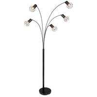 Stehlampe Priska Schwarz - Schwarz, Basics, Metall (74/80/204cm) - Globo