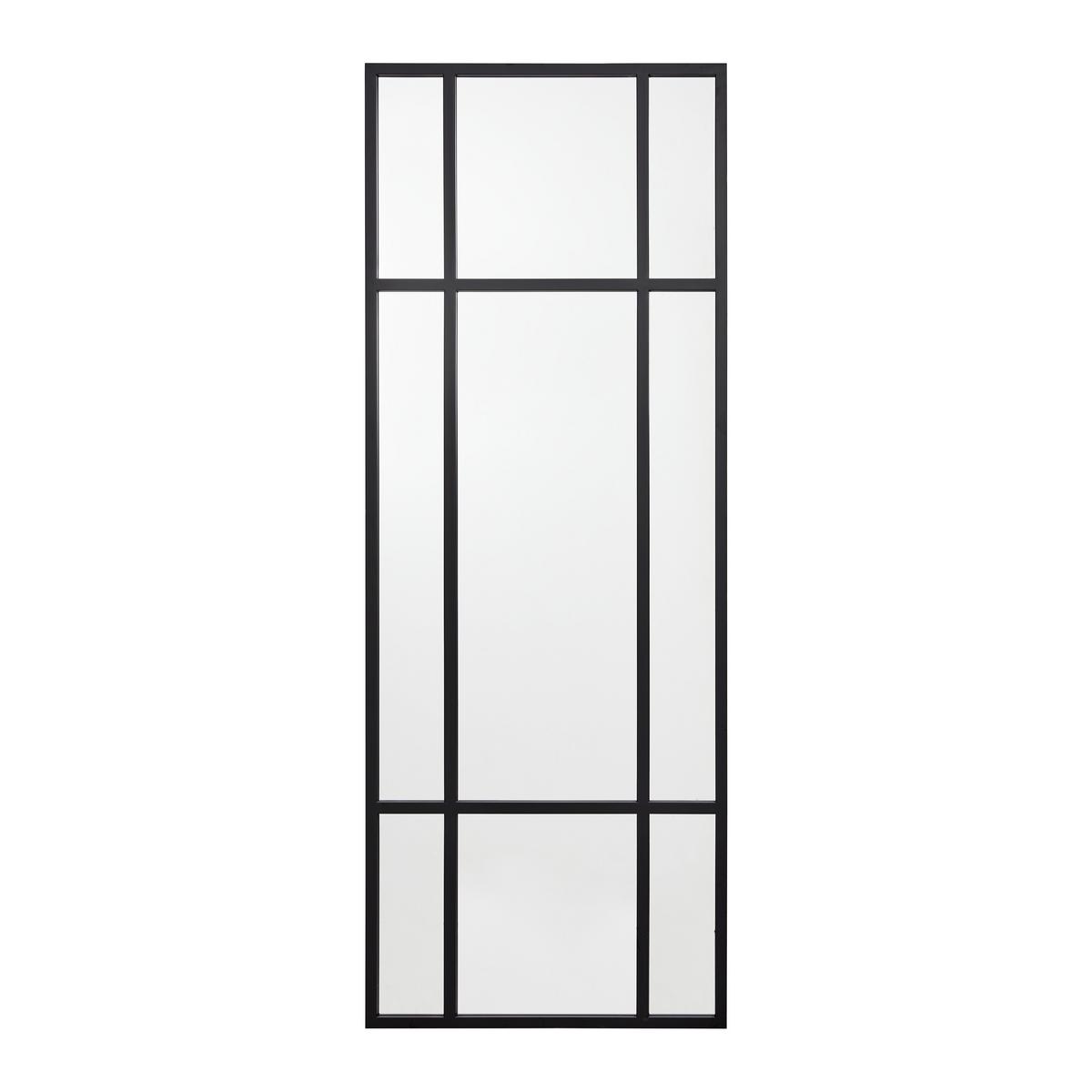 Zrkadlo JILL - čierna, Modern, kov/kompozitné drevo (60/160/3cm) - Bessagi Home