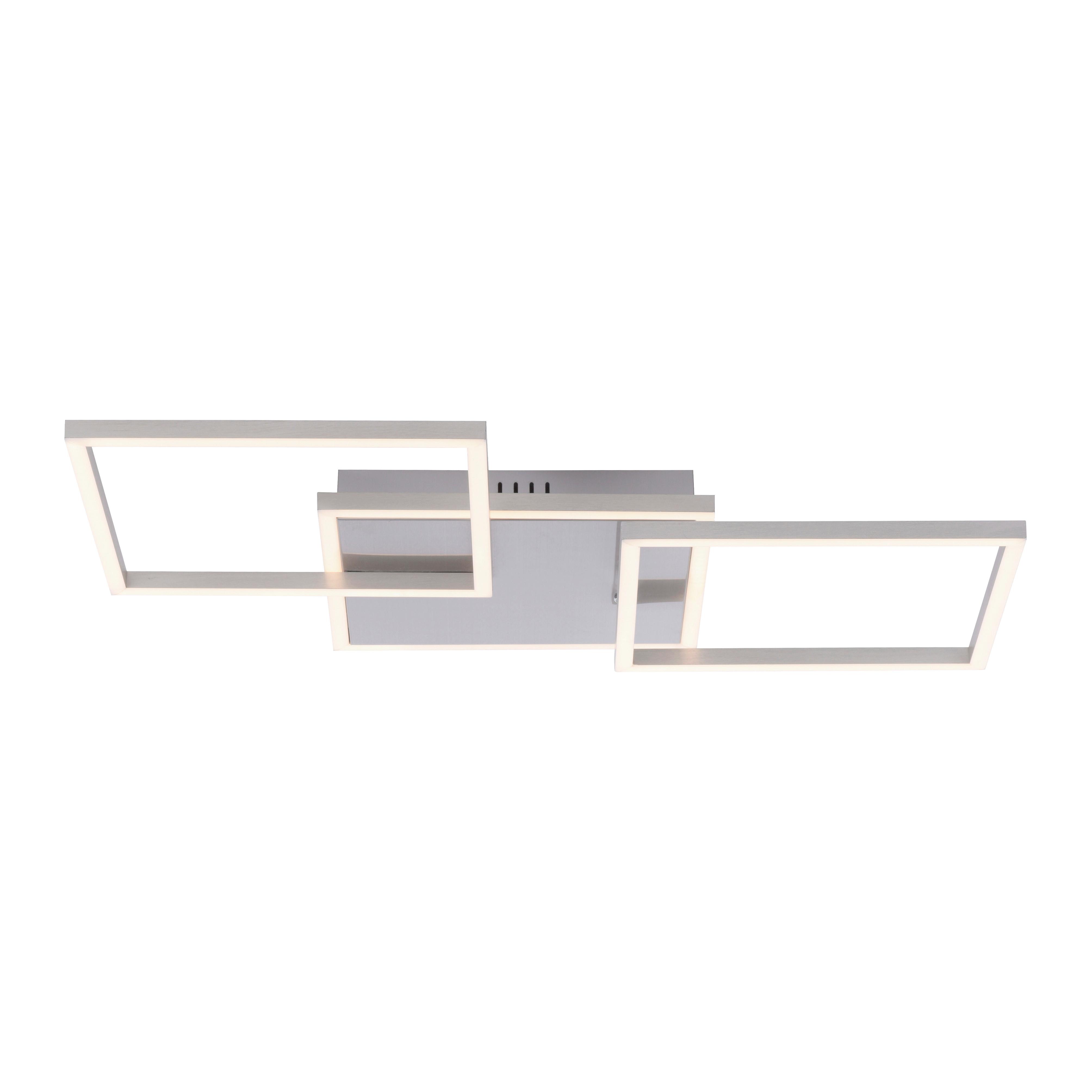 Led-deckenleuchte Iven L: 75 Cm, Drehbar - Silberfarben, Basics, Kunststoff/Metall (75/45/7,3cm)