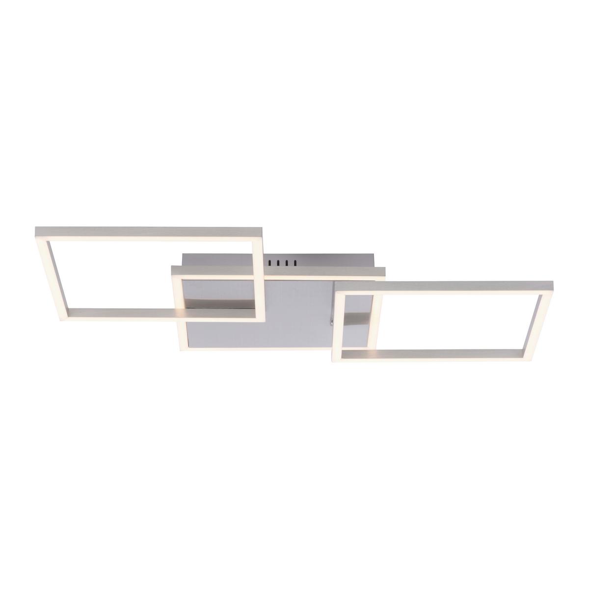 LED-Deckenleuchte Iven L: 75 cm, drehbar - Silberfarben, Basics, Kunststoff/Metall (75/45/7,3cm)