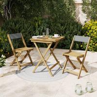 Balkonmöbel Set Meran Akazienholz mit Kissen - Akaziefarben, MODERN, Holz - James Wood