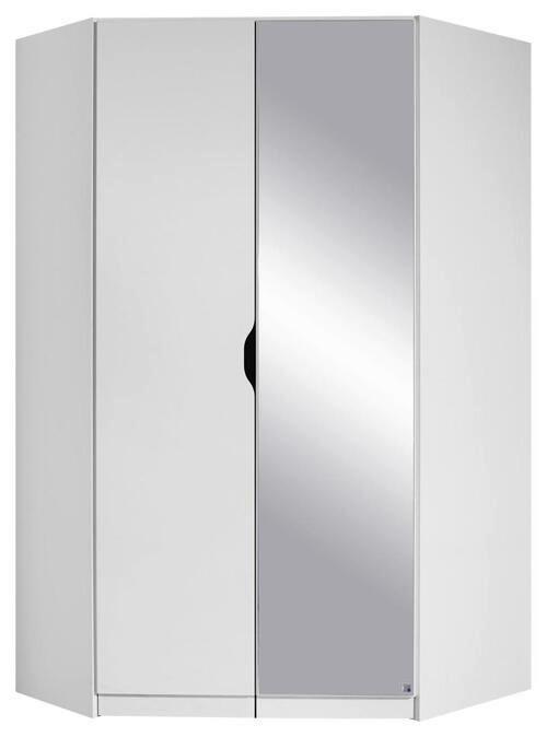 Rohová Skříň Freisng Bílá - bílá, Moderní, kompozitní dřevo (117/197/104cm) - MID.YOU