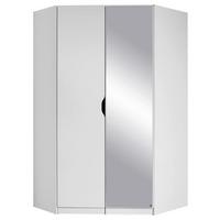 Eckschrank Mit Spiegel 117cm Freising, Weiß - Klar/Weiß, MODERN, Holzwerkstoff (117/197/104cm) - Rauch Möbel