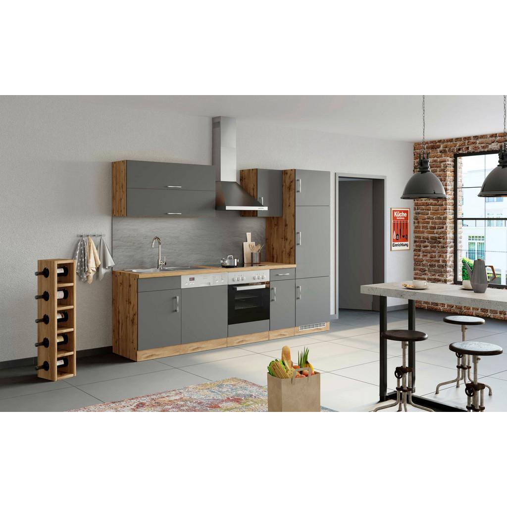 Küchenzeile Sorrento Mit Geräten 270 cm Anthrazit
