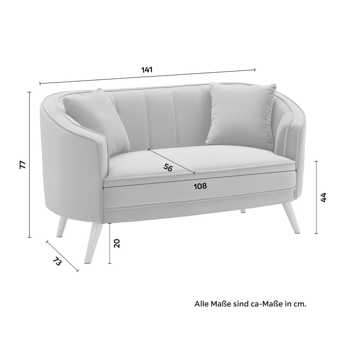Pohovka HOPE růžová - růžová/přírodní barvy, Moderní, dřevo/textil (141/77/73cm) - Bessagi Home