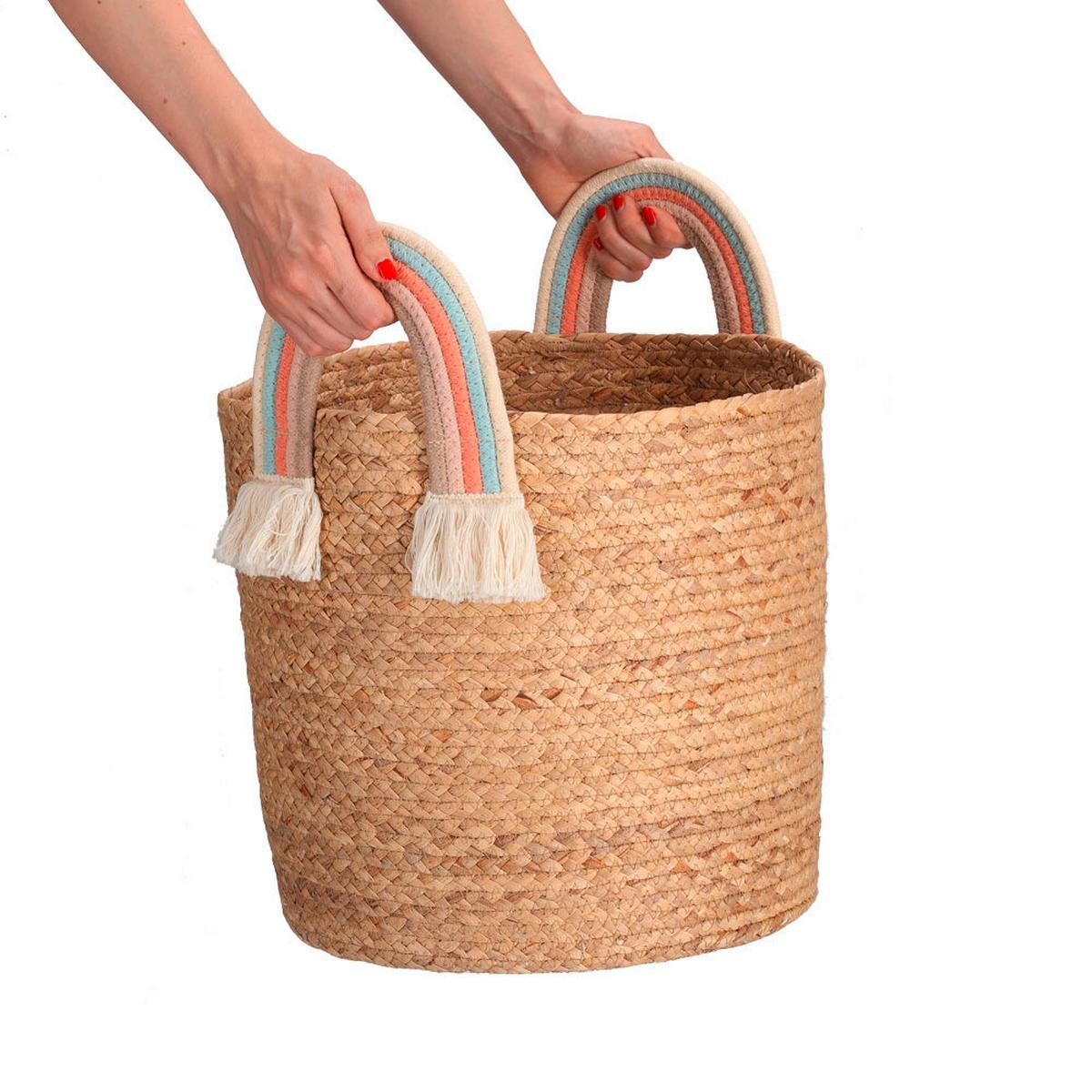 Aufbewahrungskörbchen Rainbow - Naturfarben, Basics, Textil (35/35/34cm) - Zeller Present