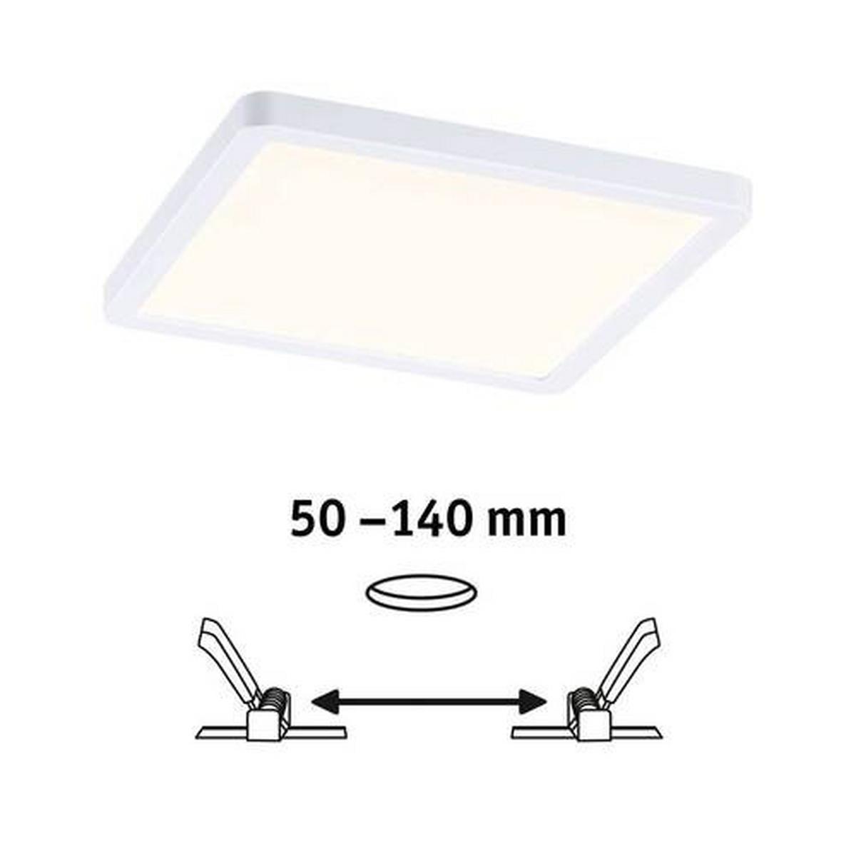 LED-Paneel L: 17,5 cm dimmbar - Weiß, Design, Kunststoff (17,5/17,5cm) - Paulmann