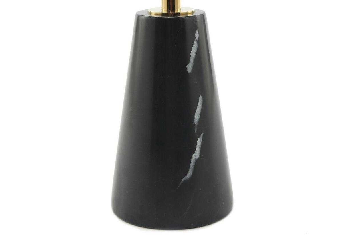 Beistelltisch Oscar Schwarz, Goldfarben B: 40cm - Goldfarben/Schwarz, Design, Glas/Stein (40 cm/53 cm/40 cmcm) - Kayoom
