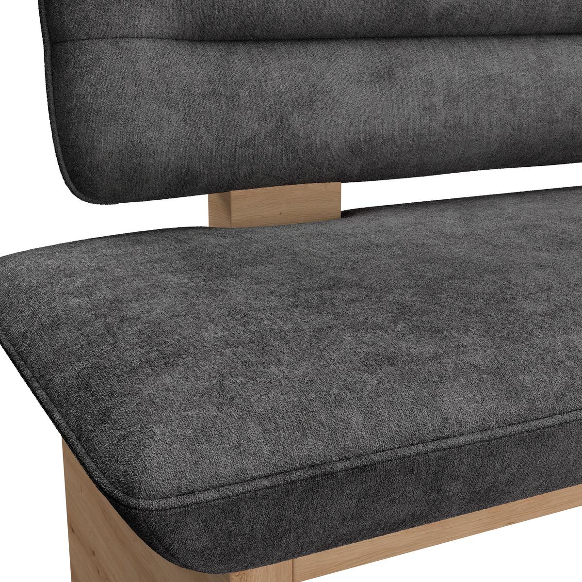SITZBANK BELUNA II - Eichefarben/Schwarz, KONVENTIONELL, Holzwerkstoff/Textil (120/87/67cm) - James Wood