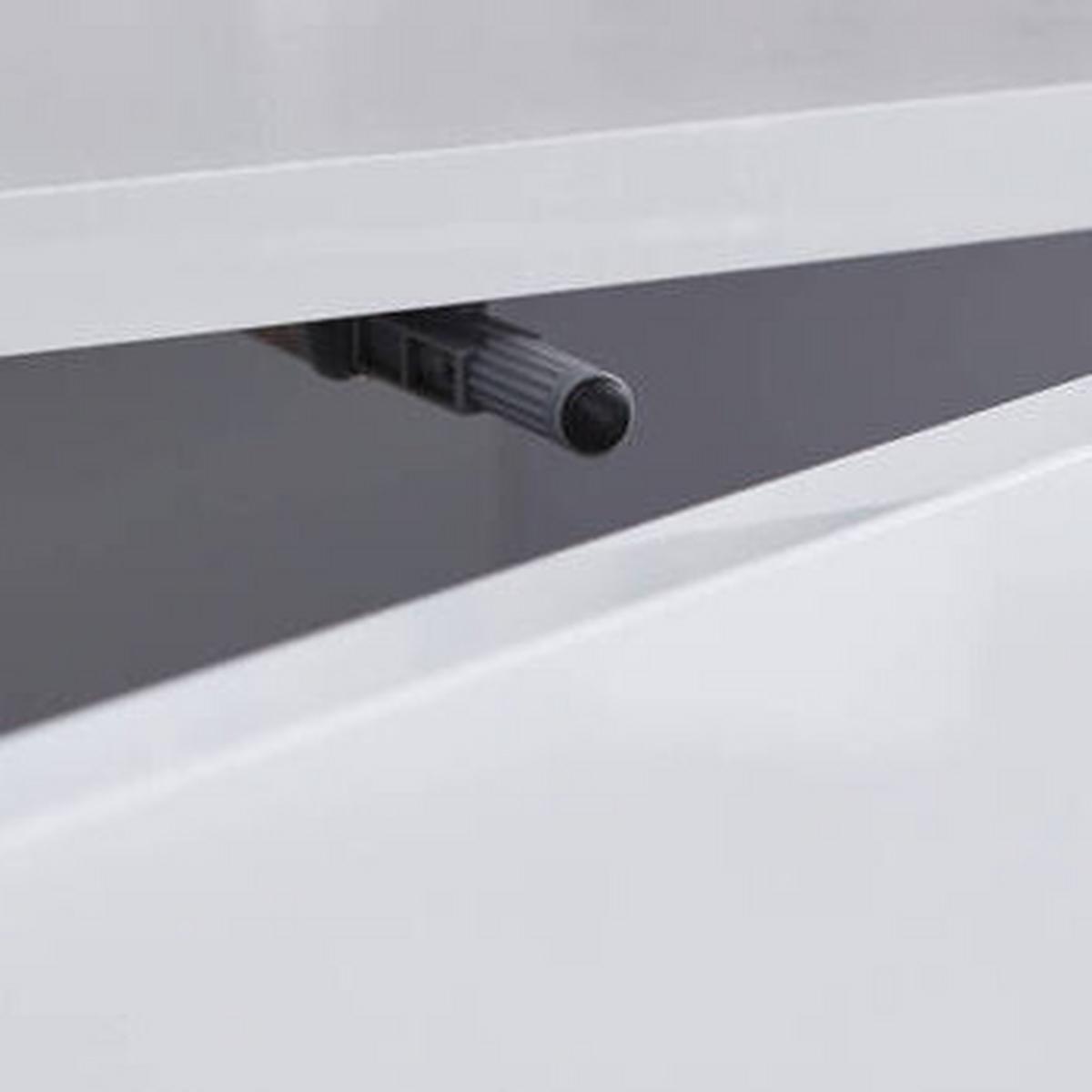 Sideboard Mailand Weiß/ Weiß Hg/eiche Dekor B: 184,5cm - Weiß Hochglanz/Schwarz, MODERN, Holzwerkstoff (184,5/73/33cm) - MID.YOU