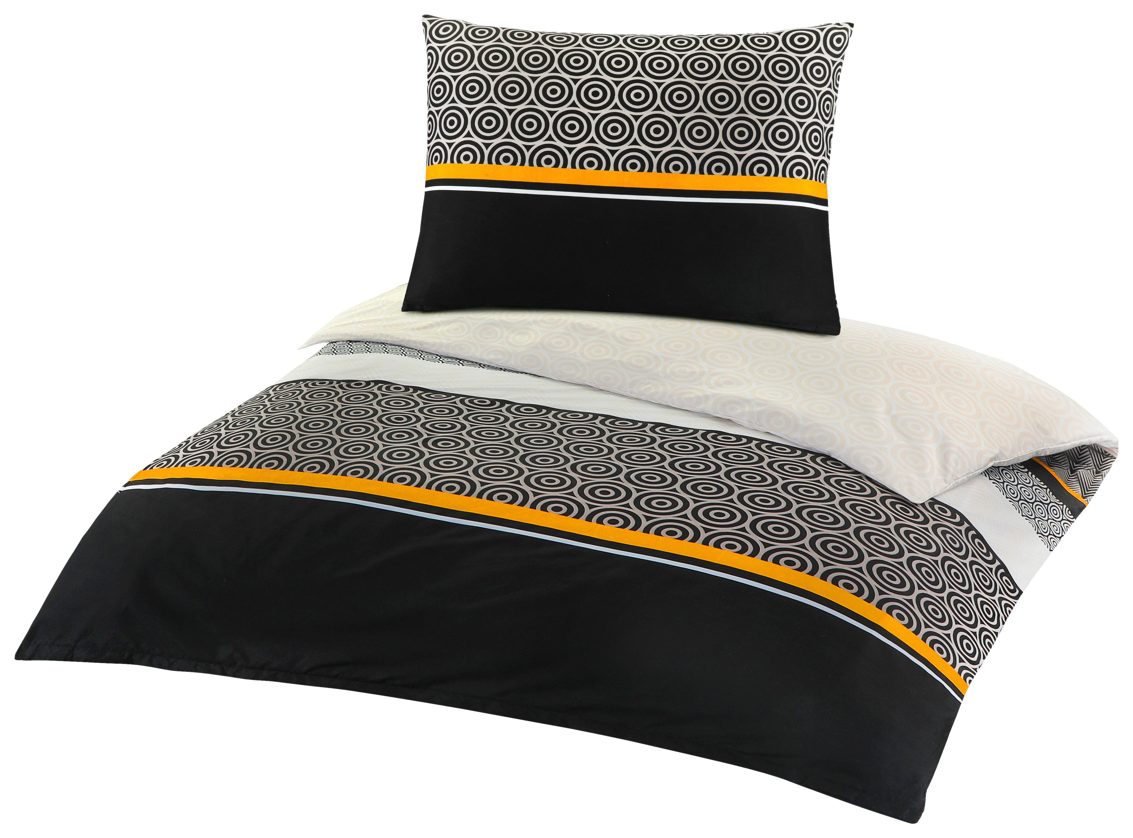 Bettwäsche Hemma - Graublau/Hellgrau, MODERN, Textil (140/200cm) - Luca Bessoni