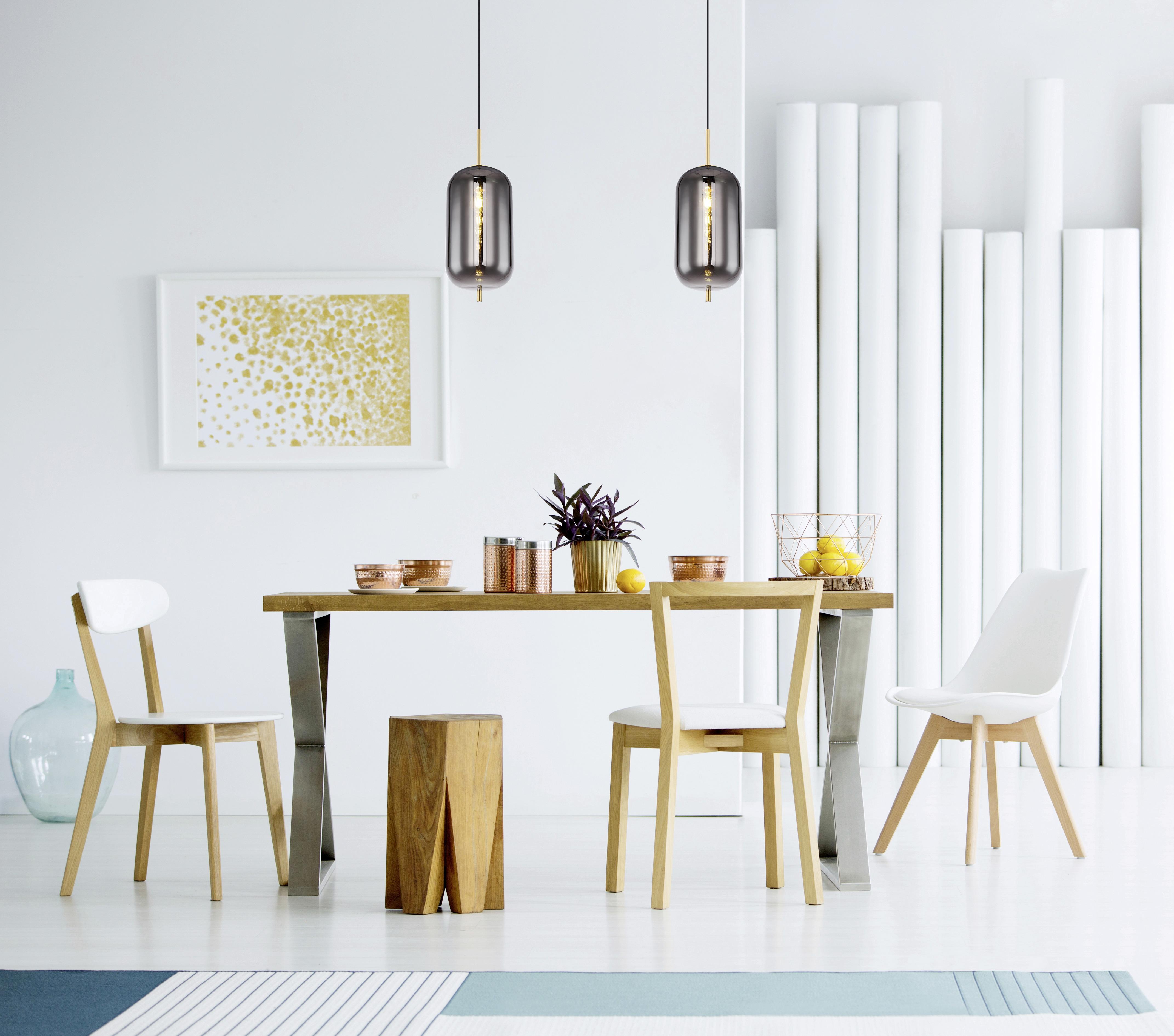 Hängeleuchte Armella - Naturfarben/Weiß, Natur, Holz/Kunststoff (40/145cm) - Näve