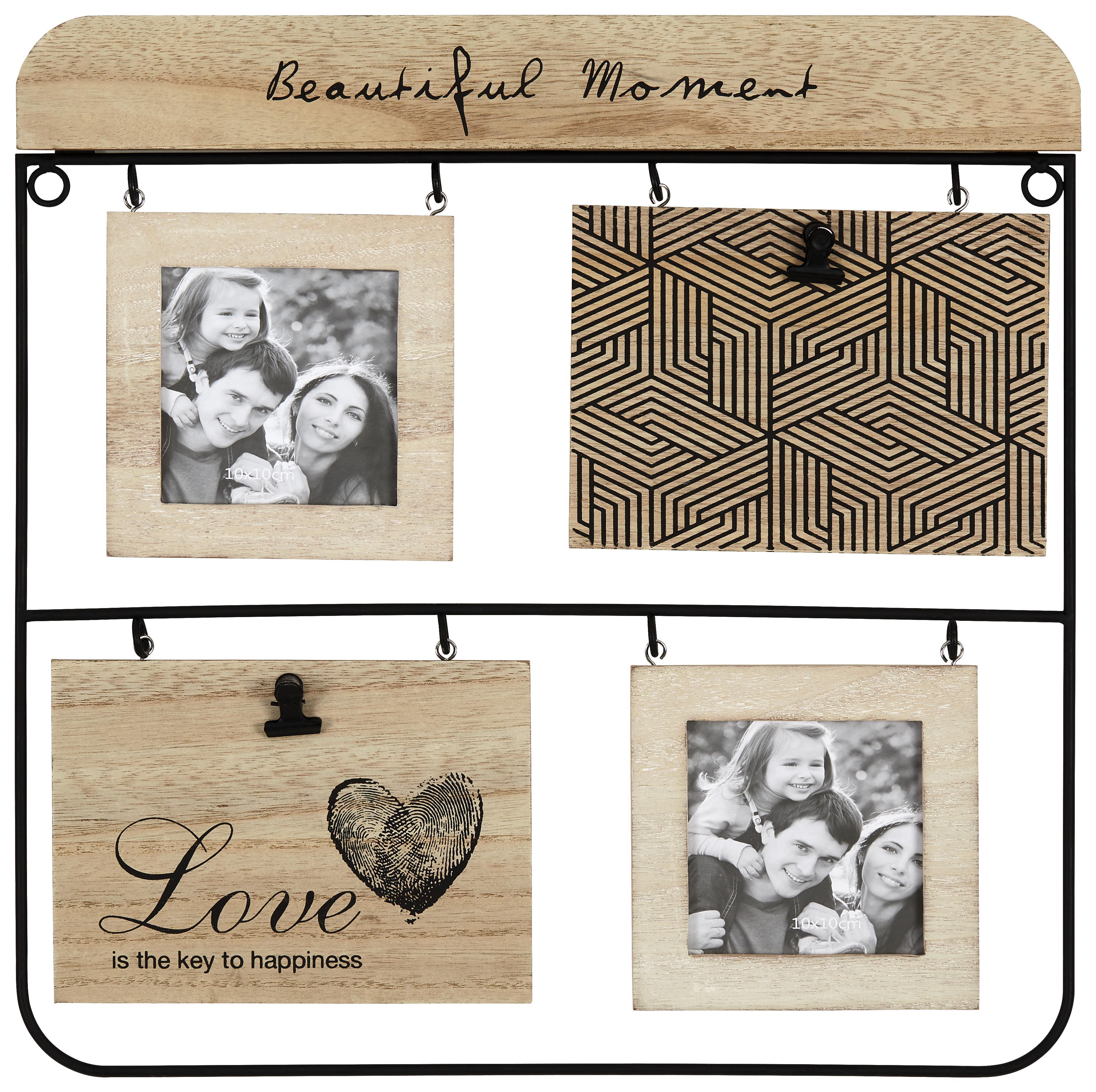 FÉNYKÉPKERET INDUSTRIAL LIVING - Juharfa/Fekete, Design, Faalapú anyag (40/2.5/40cm)