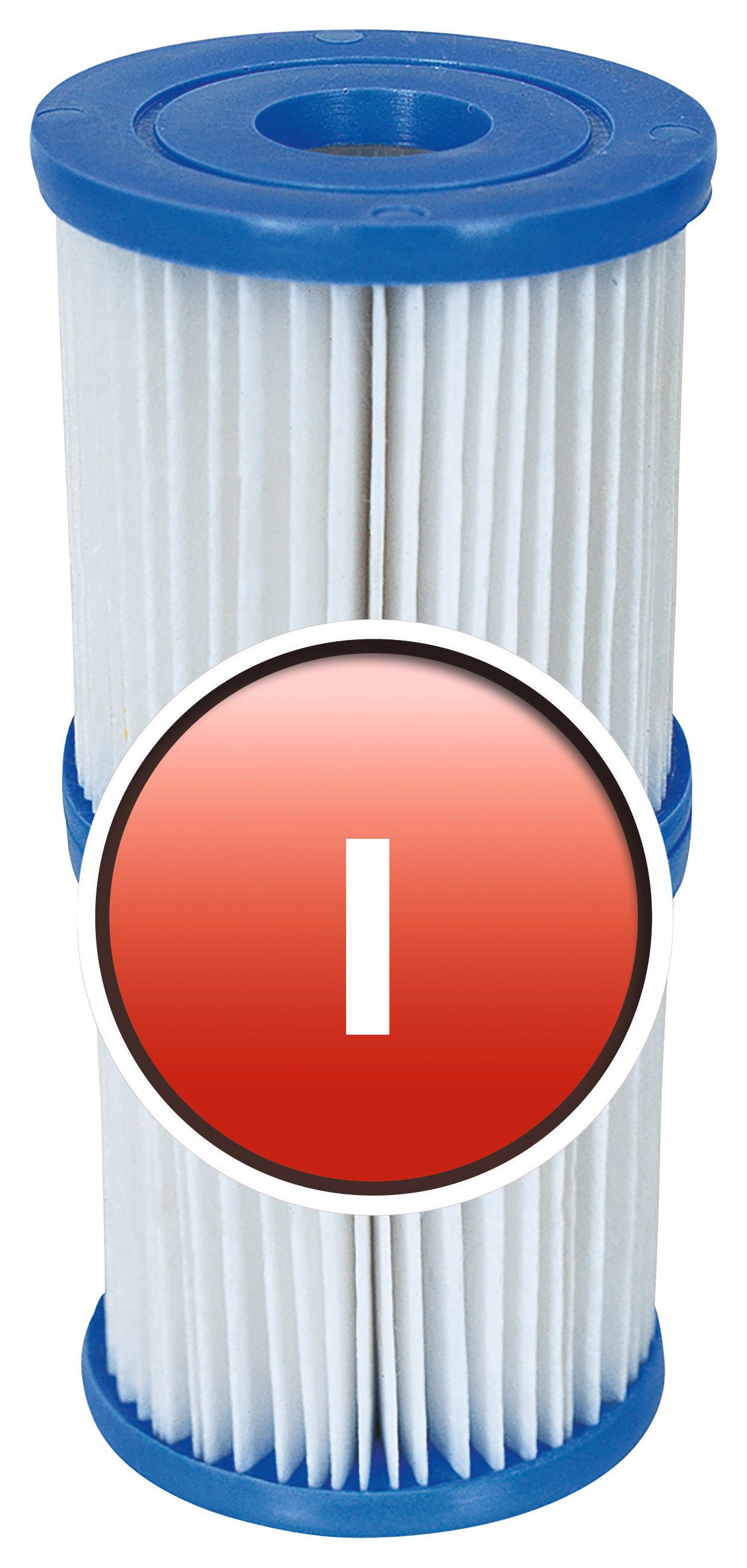Filterkartusche für Pumpe Pool Cartridge Größe 1, 2er-Set - Blau/Weiß, MODERN, Kunststoff (8/9cm) - Bestway