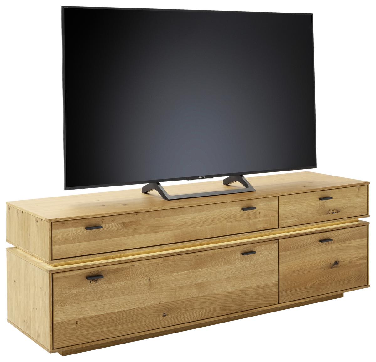 Lowboard Como B: 183 cm Wildeiche Massiv - Wildeiche, Natur, Holz/Holzwerkstoff (183/62/51cm) - MID.YOU