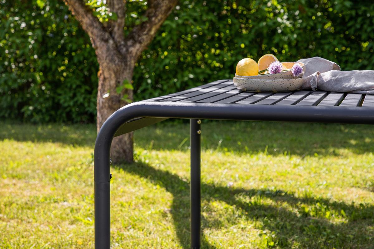 Gartentisch Borneo - Anthrazit, Basics, Metall (200/100/75cm) - Gardenson