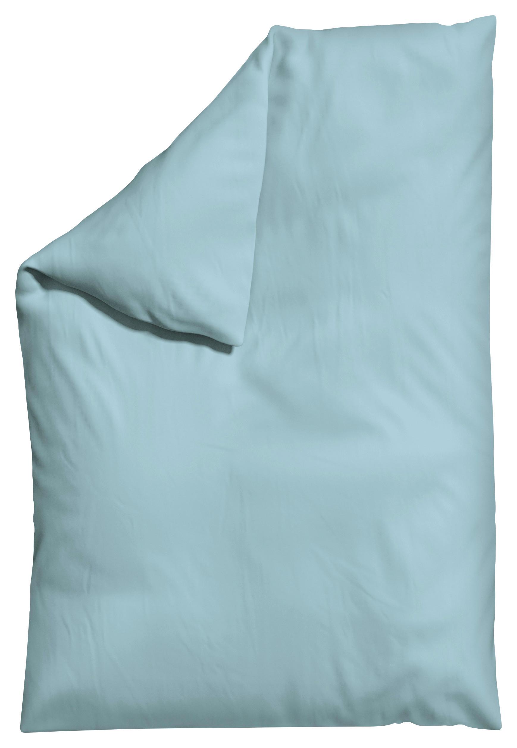 Bettdeckenbezug Knitted Jersey 135-140x200cm Hellblau - Hellblau, Basics, Textil (135-140/200cm) - Schlafgut