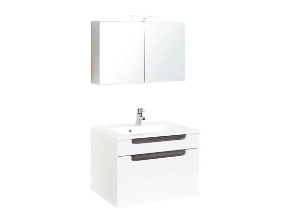 Badmöbel-Set 2-Tlg. inkl. Led Siena B: 80cm, Weiß - Eichefarben/Weiß, MODERN, Holzwerkstoff/Kunststoff (80/47cm) Badmöbel-Set 2-Tlg. inkl. Led Siena B: 80cm, Weiß - Eichefarben/Weiß, MODERN, Holzwerkstoff/Kunststoff (80/47cm)