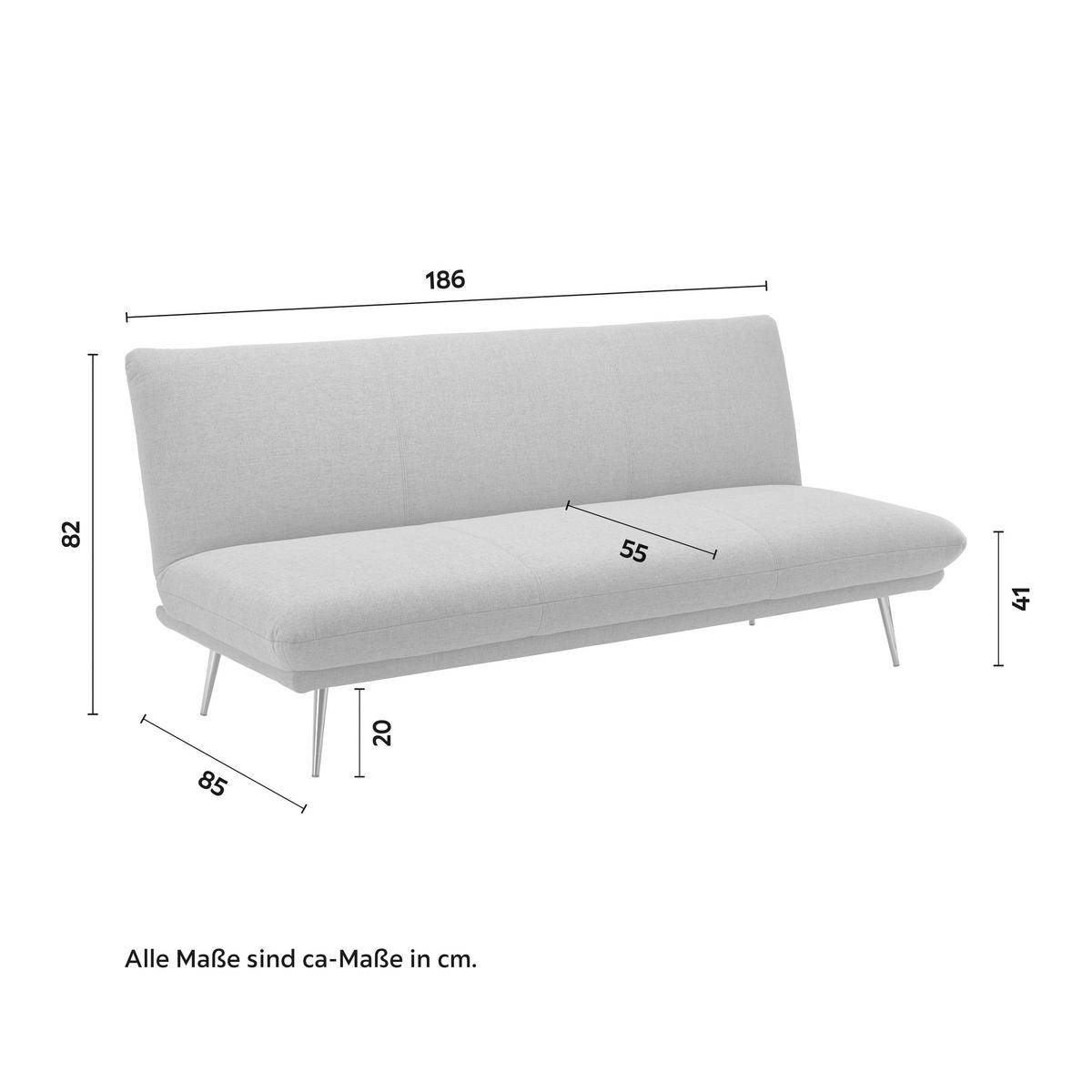 Rozkladacia pohovka BEN, sivá - sivá/zlatá, Modern, kov/drevo (186/82/85cm) - Bessagi Home