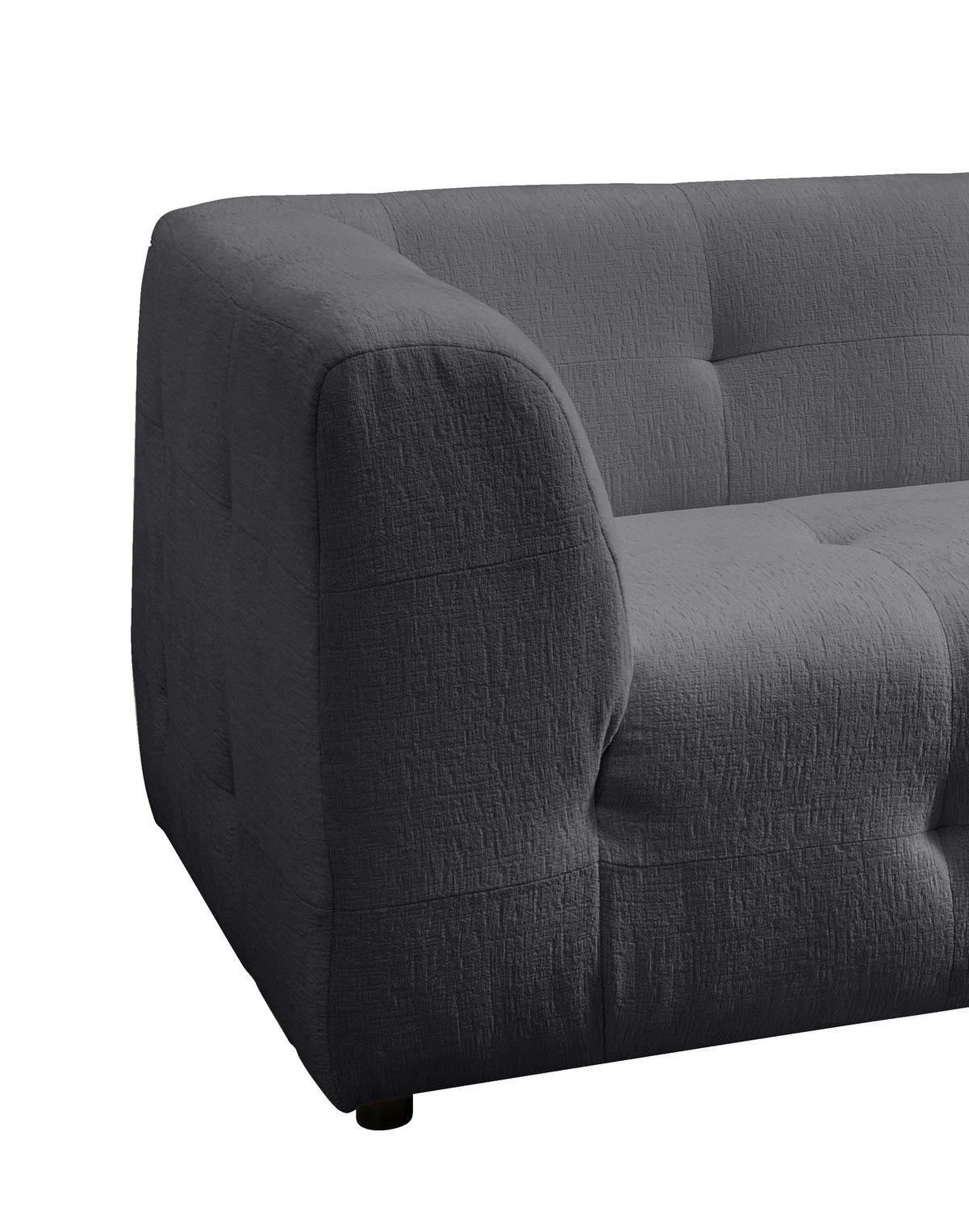 2,5-sitzer Velice, Anthrazit B: 218 Cm - Anthrazit/Schwarz, Design, Textil (218/72/95cm) - Livetastic