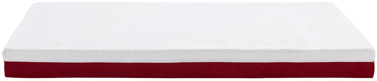 Taschenfederkernmatratze Enjoy Mia 90x200 H2 H: 17,5 cm - Rot/Weiß, Textil (90/200cm) - Primatex