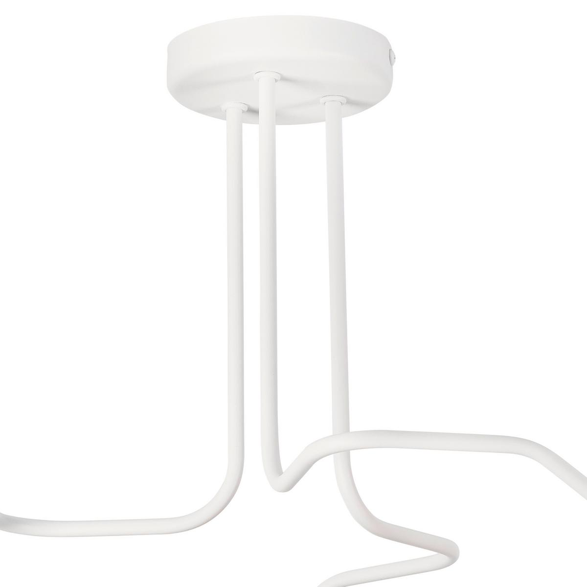 Deckenleuchte Domino Weiß Hochglanz D: 55 cm - Weiß Hochglanz, Design, Metall (55/40cm)