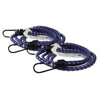 Spanngummi L: 100 Cm 2er-Set Mit Haken - Blau/Schwarz, MODERN, Kunststoff (12/25/3cm)