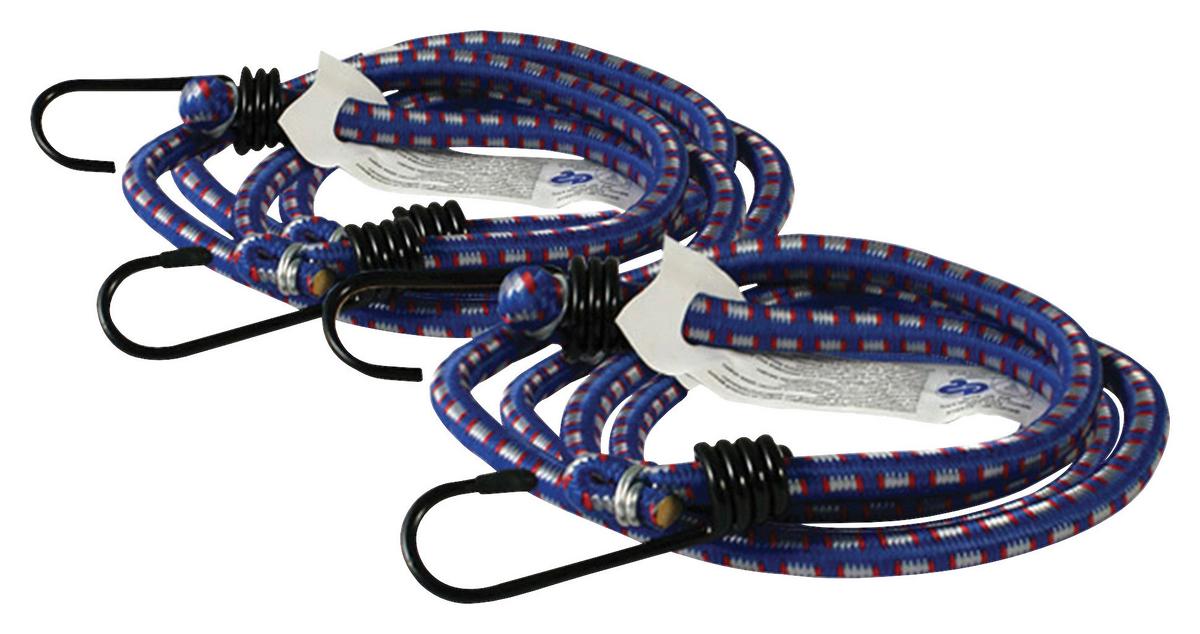 Spanngummi L: 100 Cm 2er-Set Mit Haken - Blau/Schwarz, MODERN, Kunststoff (12/25/3cm)