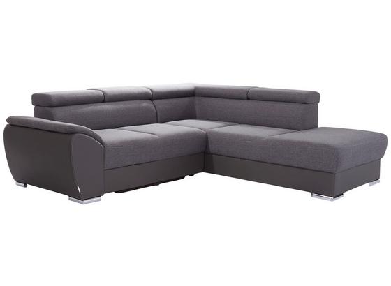Ecksofa mit Schlaffunktion Cuba, Webstoff/Lederlook - Chromfarben/Dunkelgrau, MODERN, Textil (265/230cm) - Luca Bessoni Ecksofa mit Schlaffunktion Cuba, Webstoff/Lederlook - Chromfarben/Dunkelgrau, MODERN, Textil (265/230cm) - Luca Bessoni