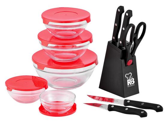 Vorratsgläserset Glas, 11-Teilig - Transparent/Rot, Basics, Glas/Kunststoff (1.54kg) Vorratsgläserset Glas, 11-Teilig - Transparent/Rot, Basics, Glas/Kunststoff (1.54kg)