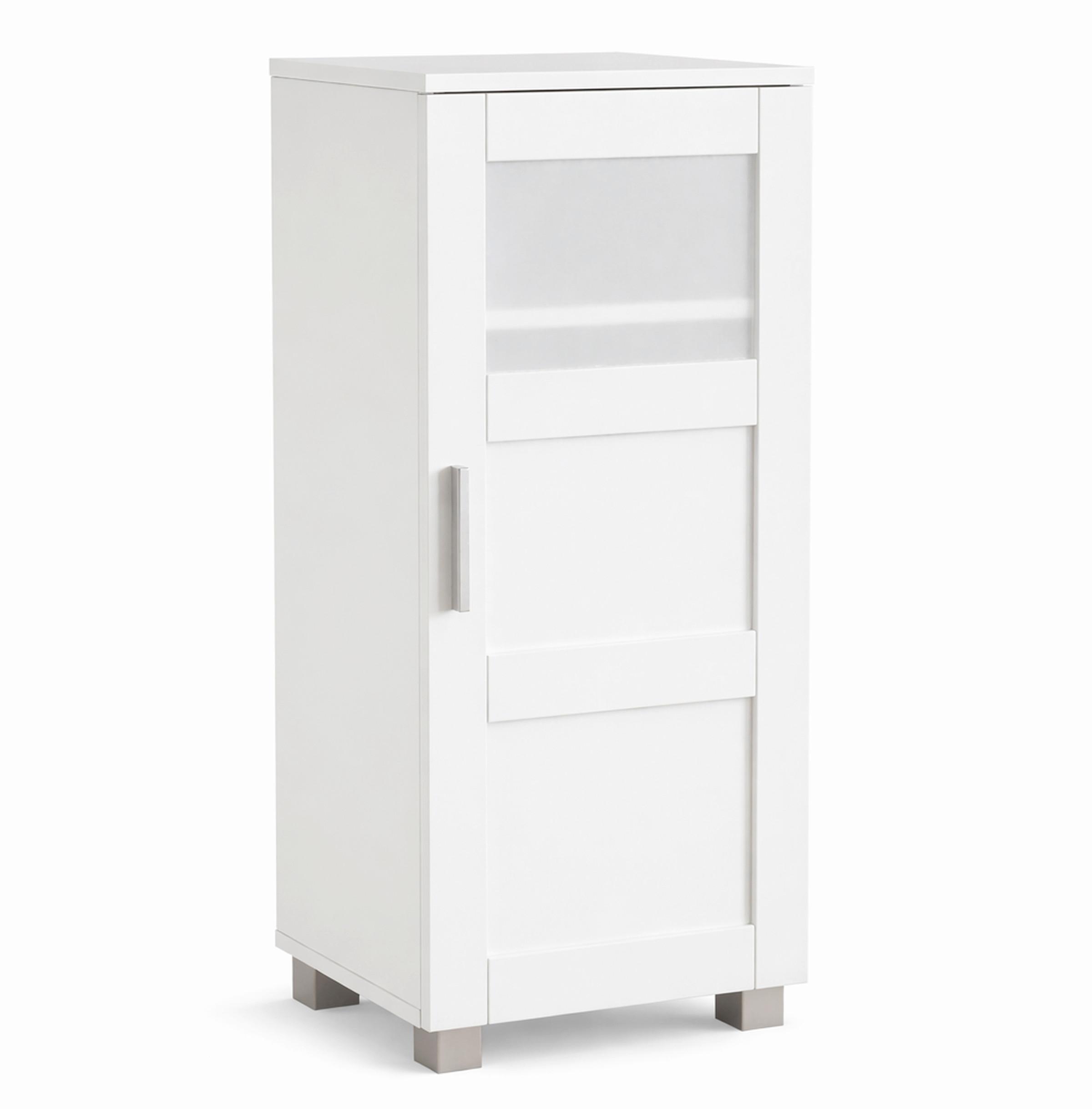 MIDISCHRANK Nilari Weiß B: 38cm - Weiß/Grau, Trend, Glas/Holzwerkstoff (38/70/28cm) - MID.YOU