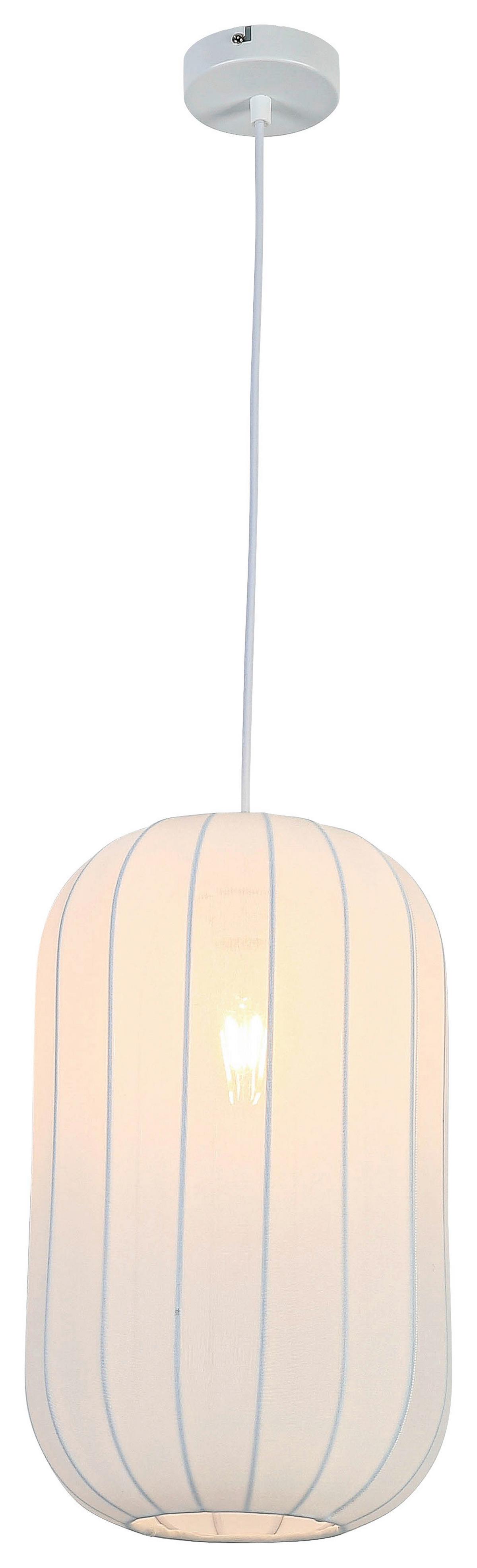 ZÁVESNÉ SVIETIDLO STOIU - biela, Modern, kov/textil (25/120cm) - Mömax