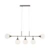 Pendelleuchte Erich - Weiß/Nickelfarben, Trend, Glas/Metall (120/15/37.3cm) - MAYTONI