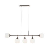 Pendelleuchte Erich - Weiß/Nickelfarben, Trend, Glas/Metall (120/15/37.3cm) - MAYTONI