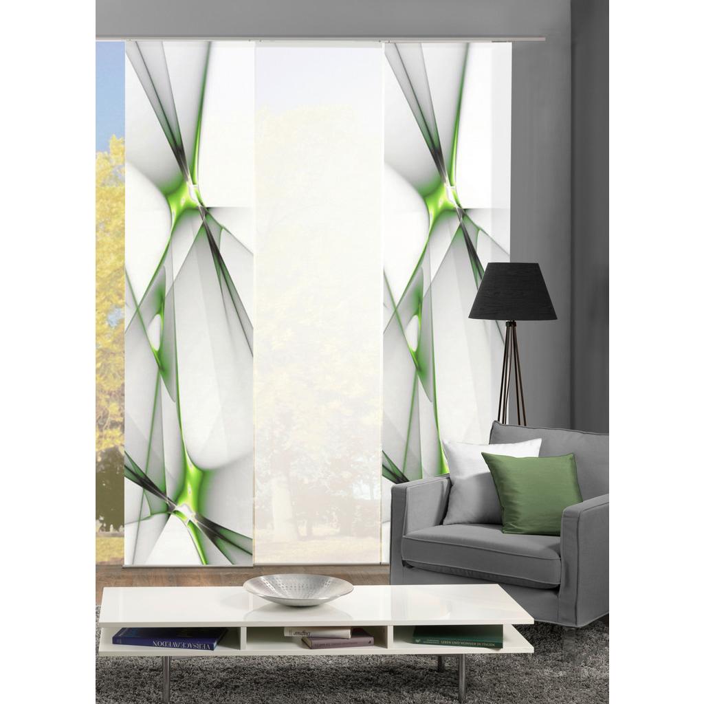 Flächenvorhang 3-Tlg. Franklin B: 60 cm, Hellgrün