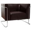 Designsessel Curacao Dunkelbraun - Chromfarben/Dunkelbraun, MODERN, Textil (88/74/74cm) - MID.YOU