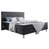 Boxspringbett mit Topper 180x200 cm Jump - Anthrazit/Silberfarben, KONVENTIONELL, Textil (180/200cm) - MID.YOU
