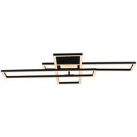 LED-Deckenleuchte Alpha - Schwarz, Design, Kunststoff/Metall (99,2/69,4/11,5cm) - Luca Bessoni