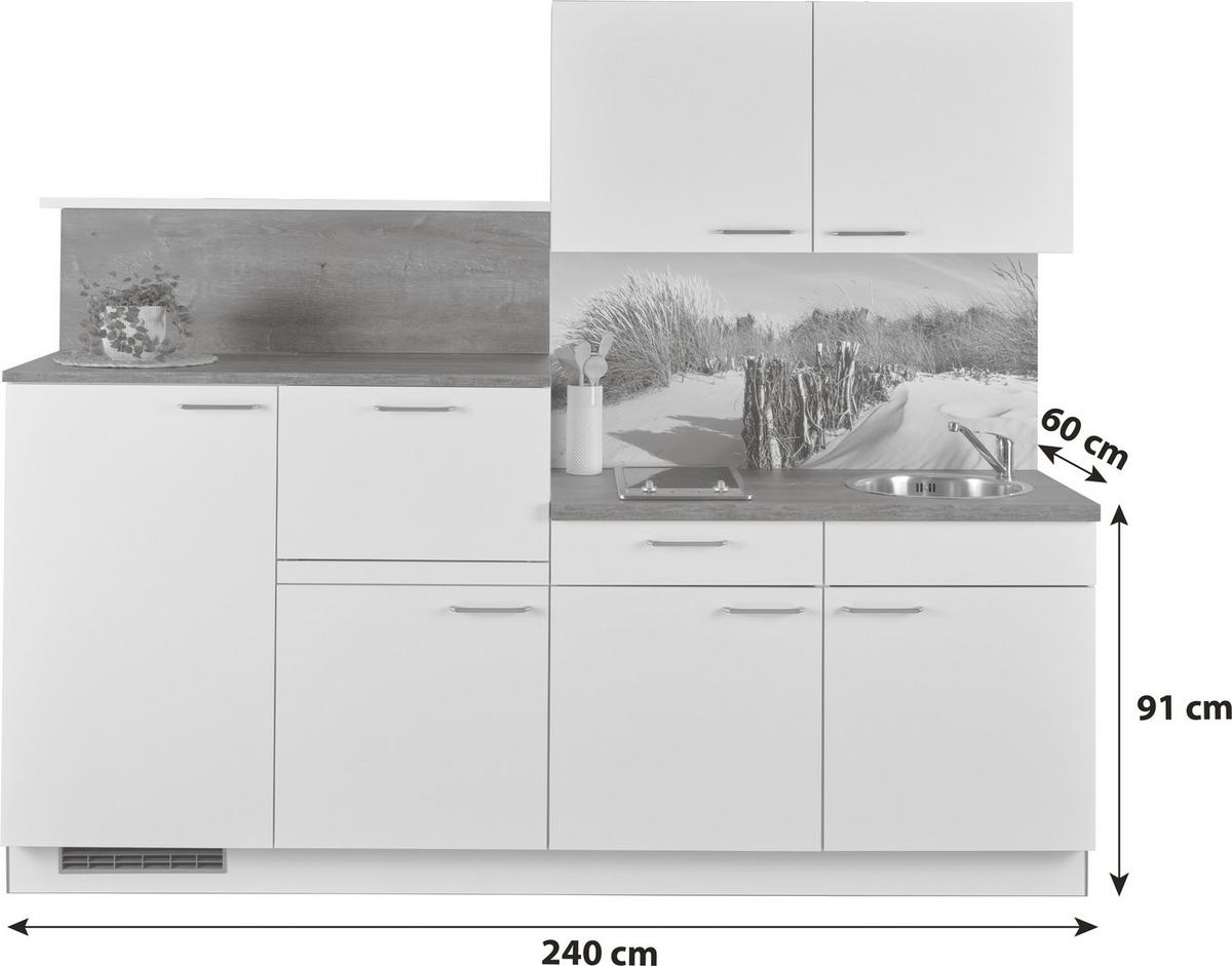 Küchenblock Win - Basics, Holzwerkstoff (240cm) - Express