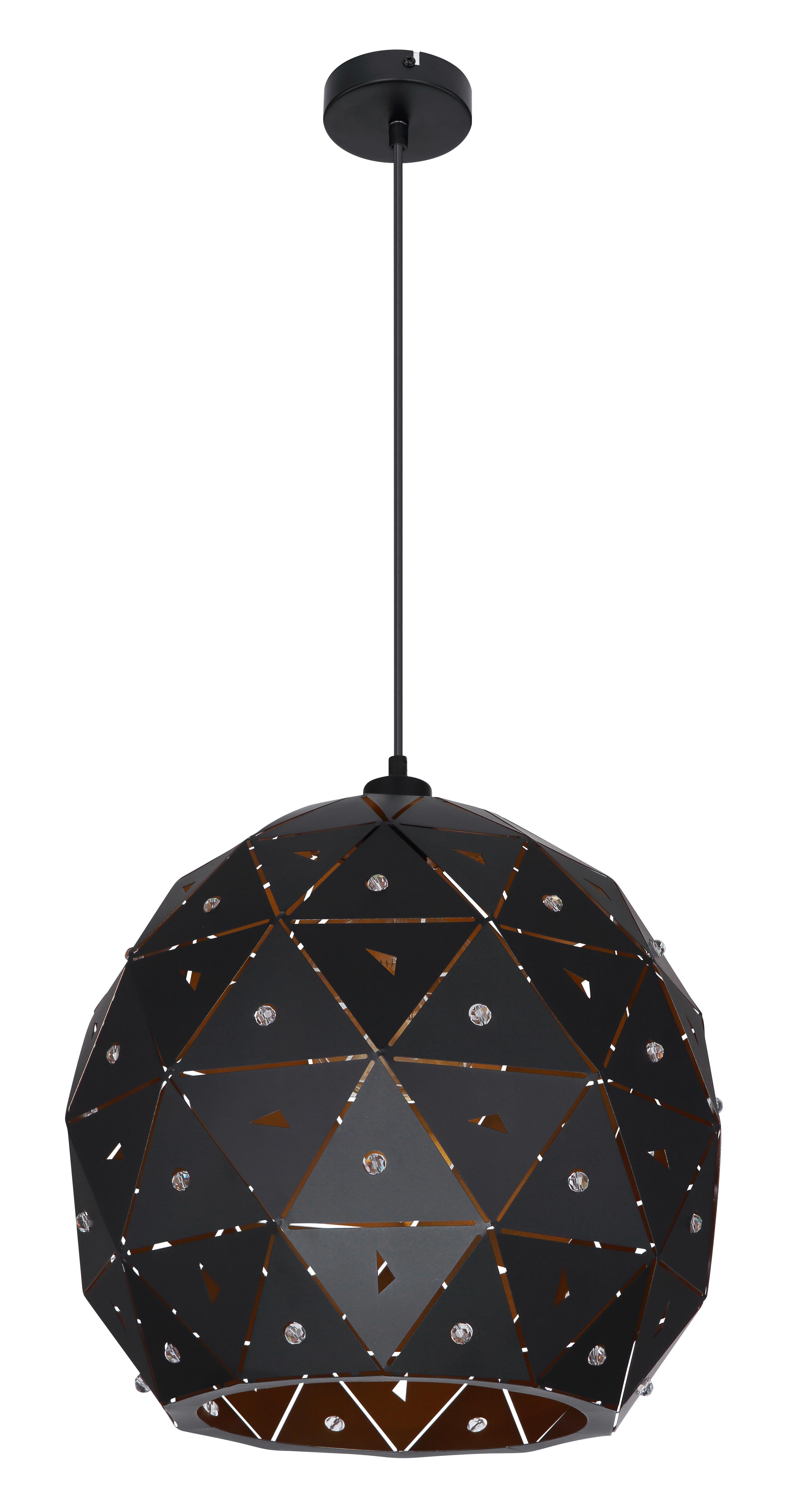 Hängeleuchte Jodie H: 120 Cm 1 Flammig - Klar/Goldfarben, Basics, Glas/Metall (40/120cm) - Globo