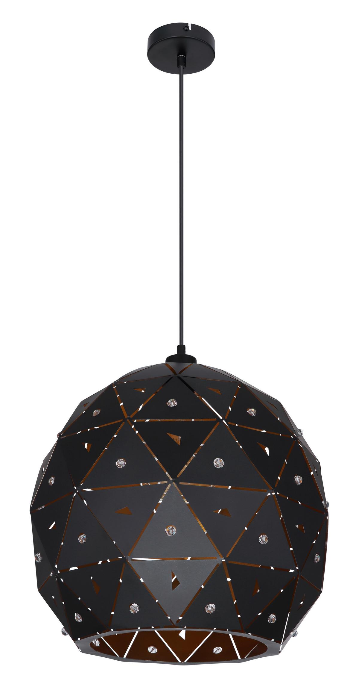 Hängeleuchte Jodie H: 120 Cm 1 Flammig - Klar/Goldfarben, Basics, Glas/Metall (40/120cm) - Globo