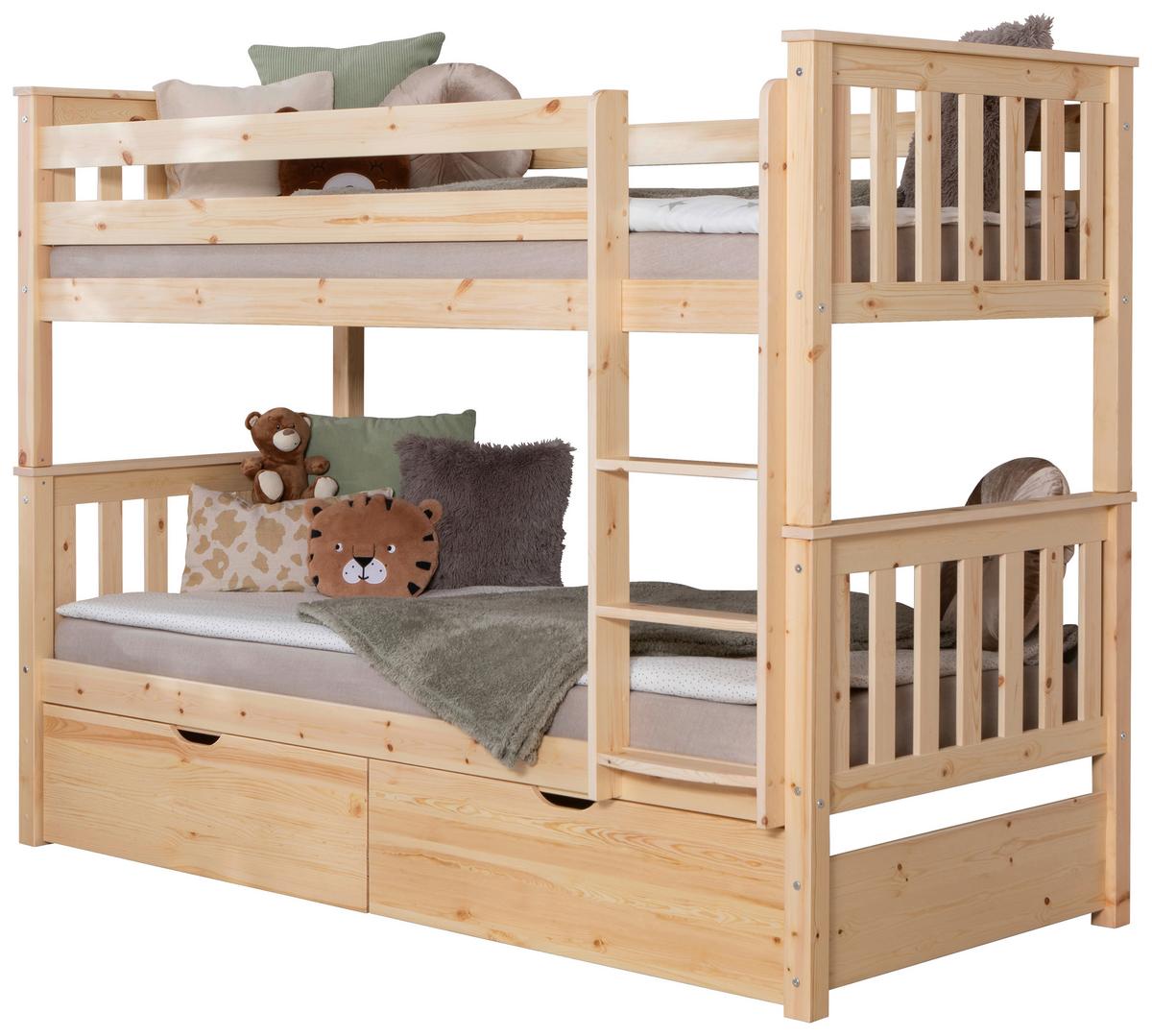 Etagenbett 976080 Sammy - Naturfarben, MODERN, Holz (90/200cm) - MID.YOU